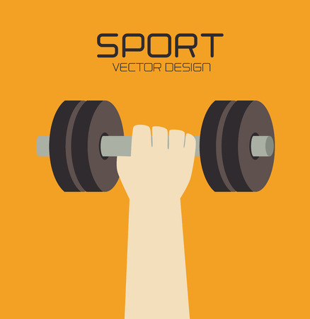 Fitness design over yellow backgroundのイラスト素材