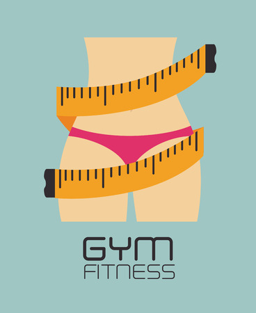 Fitness design over blue backgroundのイラスト素材