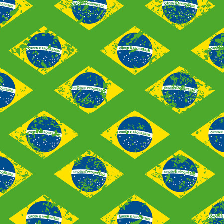 Brazil design over green backgroundのイラスト素材