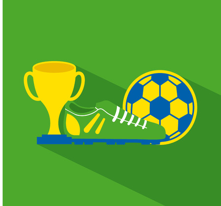 Brazil design over green backgroundのイラスト素材