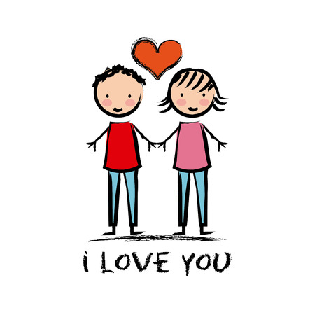 Love design over white background, vector illustrationのイラスト素材