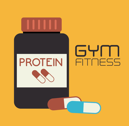 Fitness design over yellow backgroundのイラスト素材