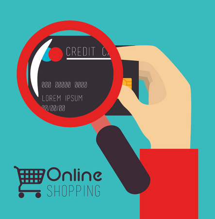 Shopping design over blue backgroundのイラスト素材