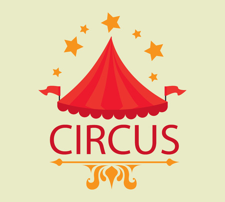 Circus design over beige  backgroundのイラスト素材