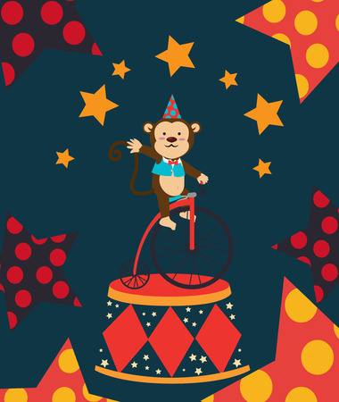 Monkey design over blue background, vector illustrationのイラスト素材