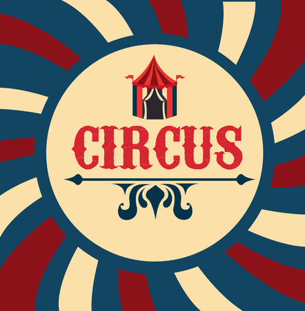 Circus design over  colorful stripes backgroundのイラスト素材
