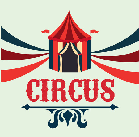 Circus design over green backgroundのイラスト素材