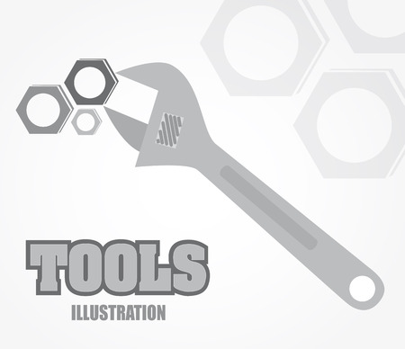 Tools design over white background, vector illustrationのイラスト素材