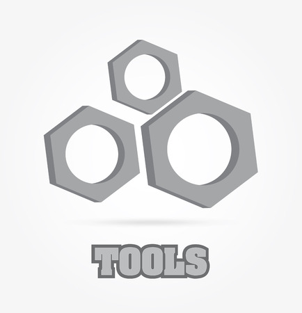 Tools design over gray backgroundのイラスト素材