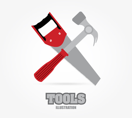 Tools design over gray backgroundのイラスト素材