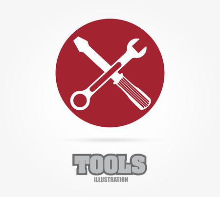 Tools design over white backgroundのイラスト素材
