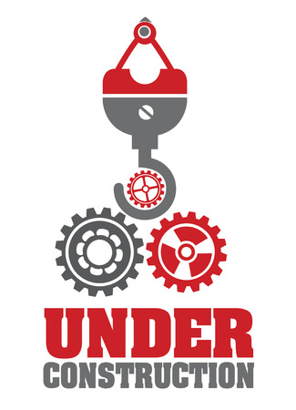 Under construction design over white background, vector illustrationのイラスト素材