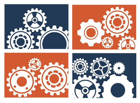 Gears design over white backgroundのイラスト素材