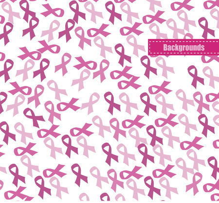 Cancer campaign design over pattern backgroundのイラスト素材