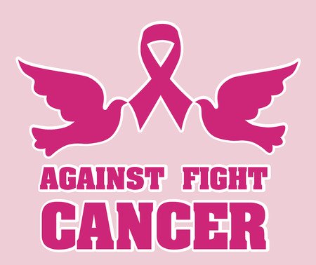 Cancer campaign design over pink backgroundのイラスト素材