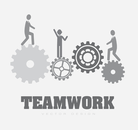 Teamwork design over white backgroundのイラスト素材