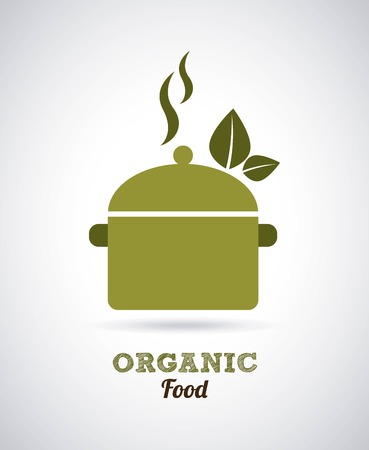 Organic food design over gray background, vector illustrationのイラスト素材