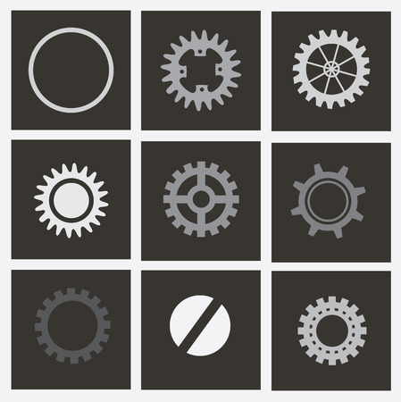 Gears design over white background, vector illustrationのイラスト素材