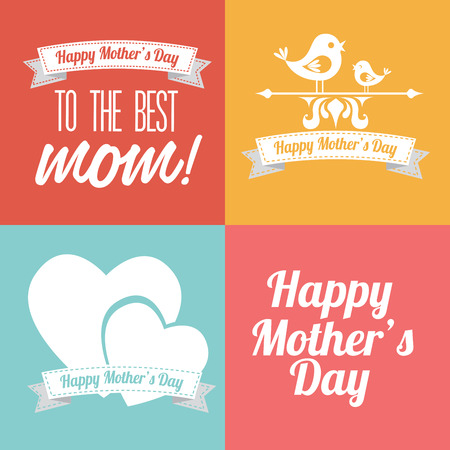 Mothers day design over colorful background, vector illustrationのイラスト素材