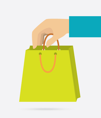 Shopping design over gray background, vector illustrationのイラスト素材