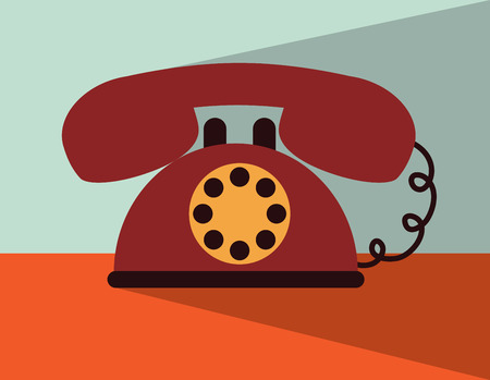 Telephone design over  background, vector illustrationのイラスト素材