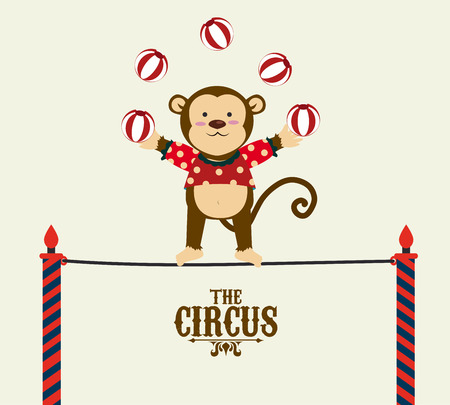 Circus design over beige background, vector illustrationのイラスト素材