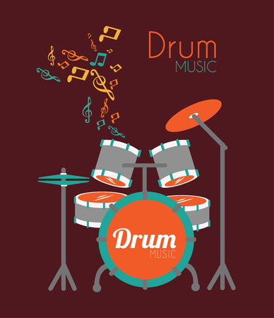 Music design over red background,vector illustrationのイラスト素材