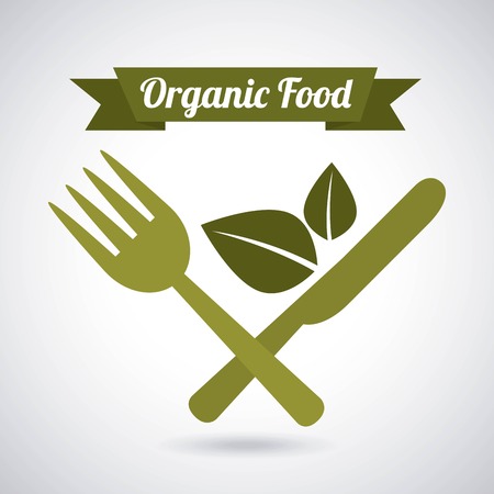 Organic food design over gray background, vector illustrationのイラスト素材