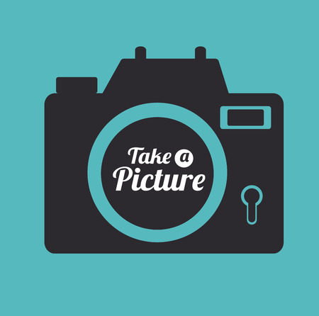 Photography design over blue background, vector illustrationのイラスト素材