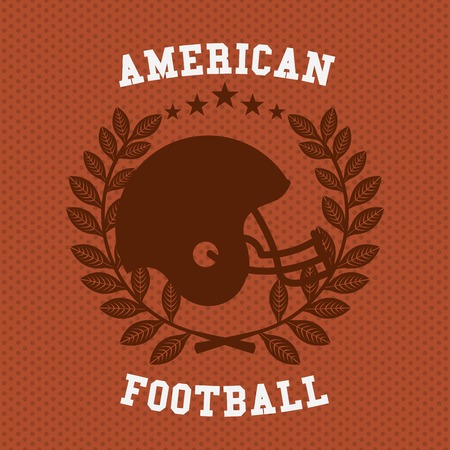 American football design over orange background, vector illustrationのイラスト素材