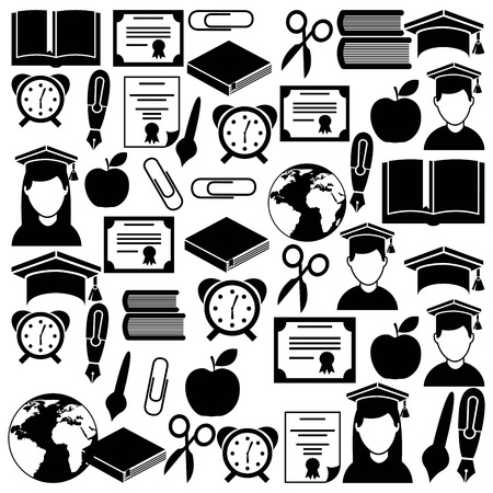 Graduation design over white backgrorund, vector illustrationのイラスト素材