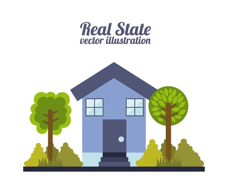 Real estate design over white background, vector illustrationのイラスト素材