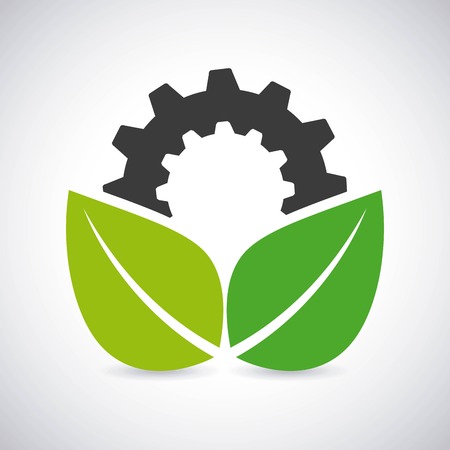 Ecology design over gray background, vector illustrationのイラスト素材