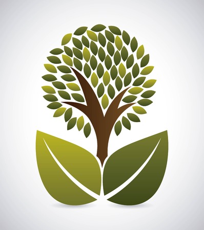Ecology design over gray background, vector illustrationのイラスト素材