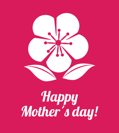 Mothers day design over pink background, vector illustrationのイラスト素材