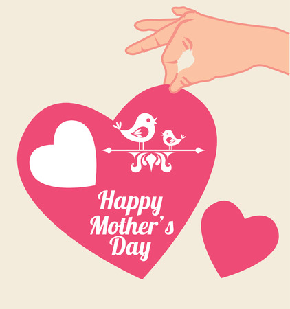 Mothers day design over beige background, vector illustrationのイラスト素材