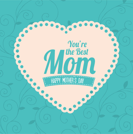Mothers day design over blue background, vector illustrationのイラスト素材