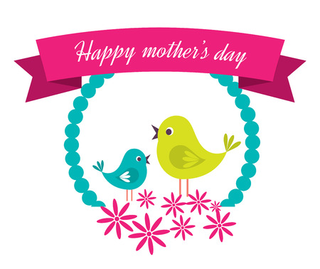 Mothers day design over white background, vector illustrationのイラスト素材