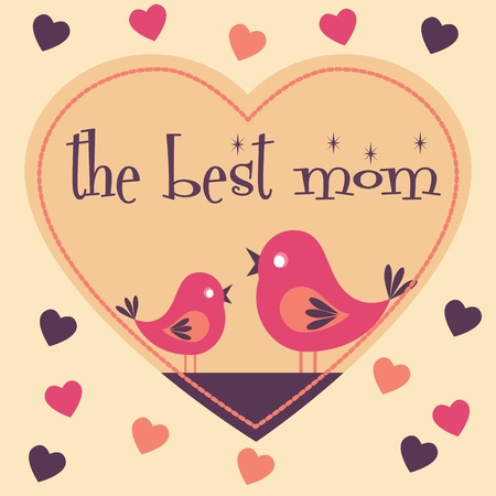 Mothers day design over beige background, vector illustrationのイラスト素材