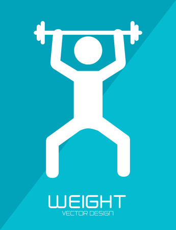Weights design over blue background, vector illustrationのイラスト素材