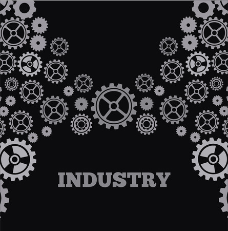 Industry design over black background, vector illustrationのイラスト素材