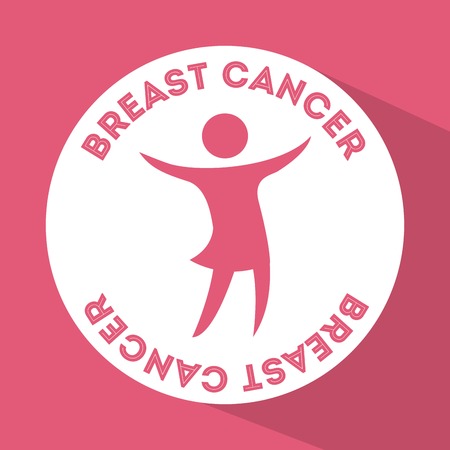 Breast cancer design over pink background, vector illustrationのイラスト素材