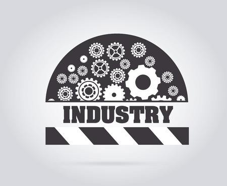 Industry design over gray background, vector illustrationのイラスト素材