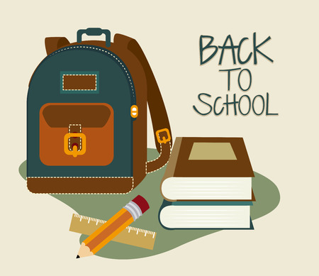 Back to school design over beige background, vector illustrationのイラスト素材