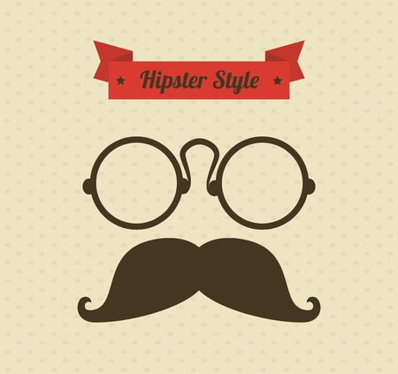 Hipster design over beige background, vector illustrationのイラスト素材