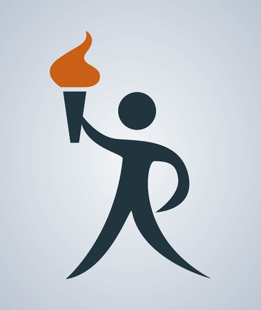 Men sign over gray background, vector illustrationのイラスト素材