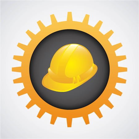 Construction design over gray background, vector illustrationのイラスト素材