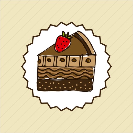 Bakery design over beige background, vector illustrationのイラスト素材