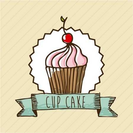 Bakery design over beige background, vector illustrationのイラスト素材