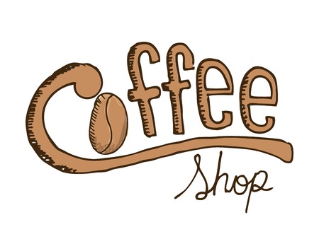 Coffee design  over white background, vector illustrationのイラスト素材